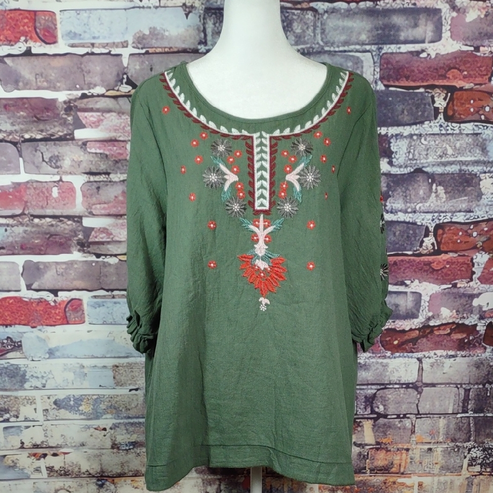 Folkloric Embroidered Top